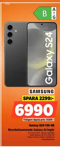 Power SAMSUNG Galaxy S24 128 GB Revolutionerande Galaxy Al ingår erbjuda