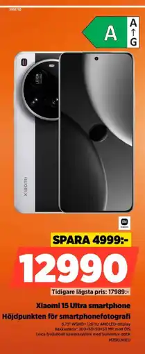 Power Xiaomi 15 Ultra smartphone Höjdpunkten för smartphonefotografi erbjuda