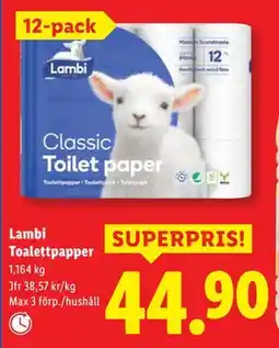 Lidl Lambi Toalettpapper, SEK 44.9 erbjuda