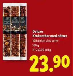 Lidl Deluxe Krokantbar med nötter, SEK 23.9 erbjuda