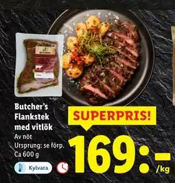 Lidl Butcher’s Flankstek med vitlök, SEK 169 erbjuda