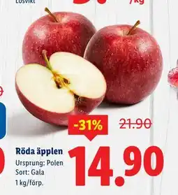 Lidl Röda äpplen, SEK 14.9 erbjuda