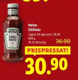 Lidl Heinz Chilisås, SEK 30.9 erbjuda