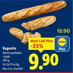 Lidl Baguette, Pris i appen erbjuda