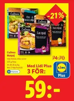 Lidl Culinea Matpaj, Pris i appen erbjuda