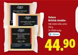 Lidl Deluxe Brittisk cheddar, SEK 44.9 erbjuda