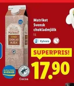 Lidl Matriket Svensk chokladmjölk, SEK 17.9 erbjuda