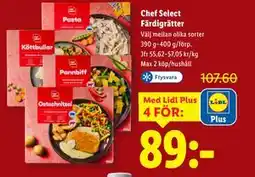 Lidl Chef Select Färdigrätter, Pris i appen erbjuda