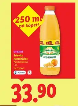 Lidl Solevita Apelsinjuice, SEK 33.9 erbjuda