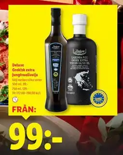 Lidl Deluxe Grekisk extra jungfruolivolja erbjuda