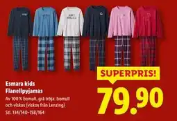 Lidl Esmara kids Flanellpyjamas, SEK 79.9 erbjuda