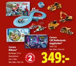 Lidl Carrera CAT Radiostyrda byggfordon, SEK 349 erbjuda