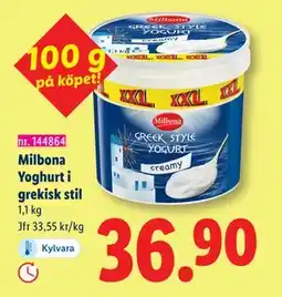 Lidl Milbona Yoghurt i grekisk stil, SEK 36.9 erbjuda