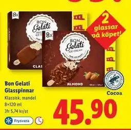 Lidl Bon Gelati Glasspinnar, SEK 45.9 erbjuda