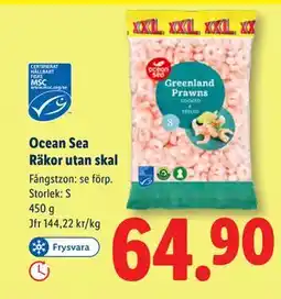 Lidl Ocean Sea Räkor utan skal, SEK 64.9 erbjuda