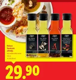 Lidl Deluxe Smaksatt olivolja, SEK 29.9 erbjuda