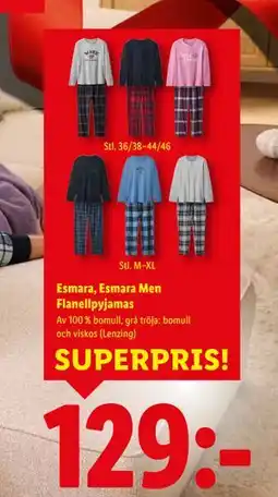 Lidl Esmara, Esmara Men Flanellpyjamas, SEK 129 erbjuda