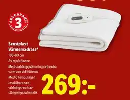 Lidl Sensiplast Värmemadrass, SEK 269 erbjuda