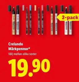 Lidl Crelando Märkpennor, SEK 19.9 erbjuda
