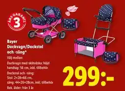 Lidl Bayer Dockvagn/Dockstol och -säng, SEK 299 erbjuda