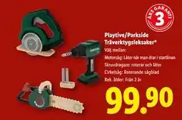 Lidl Playtive/Parkside Träverktygsleksaker, SEK 99.9 erbjuda