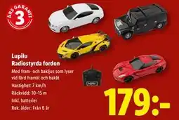 Lidl Lupilu Radiostyrda fordon, SEK 179 erbjuda