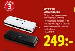 Lidl Silvercrest Vakuummaskin, SEK 249 erbjuda