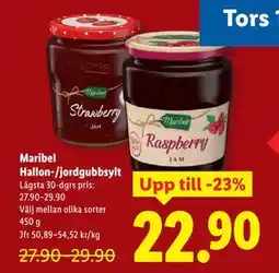 Lidl Maribel Hallon-/jordgubbsylt, SEK 22.9 erbjuda