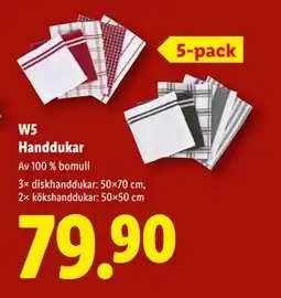 Lidl W5 Handdukar, SEK 79.9 erbjuda