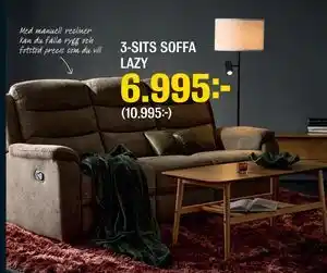 3-SITS SOFFA LAZY, SEK 6995