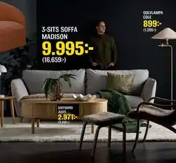 Mio 3-SITS SOFFA MADISON, SEK 9995 erbjuda