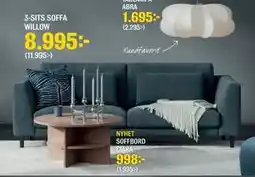 Mio 3-SITS SOFFA WILLOW, SEK 8995 erbjuda