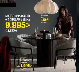 Mio MATGRUPP ASTRID + 4 STOLAR SELINA, SEK 9995 erbjuda