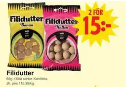 Matöppet Filidutter, SEK 15 erbjuda