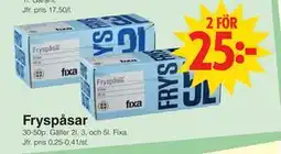 Matöppet Fryspåsar, SEK 25 erbjuda