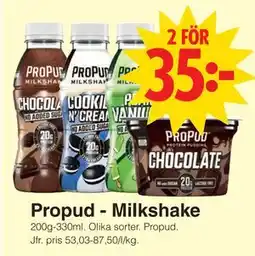 Matöppet Propud - Milkshake, SEK 35 erbjuda