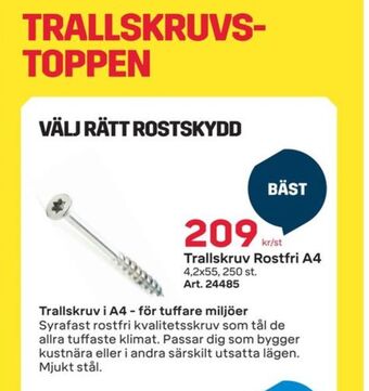 Byggmax Trallskruv erbjuda