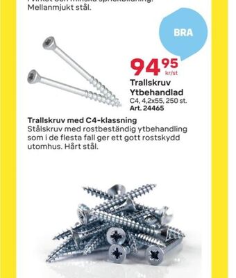 Byggmax Trallskruv erbjuda