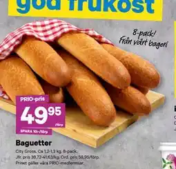 City Gross Baguetter, Pris i appen erbjuda