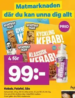 City Gross Kebab, Falafel, Sås, Pris i appen erbjuda