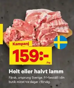 City Gross Helt eller halvt lamm, SEK 159 erbjuda