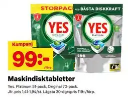 City Gross Maskindisktabletter, SEK 99 erbjuda