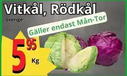 Supergrossen Vitkål, Rödkål, SEK 5.95 erbjuda