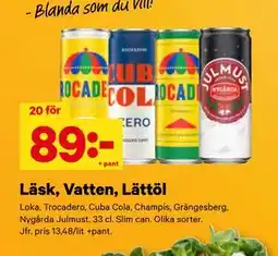 City Gross Läsk, Vatten, Lättöl, SEK 89 erbjuda