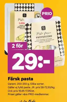 City Gross Färsk pasta, Pris i appen erbjuda