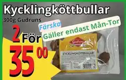 Supergrossen Kycklingköttbullar, SEK 35 erbjuda