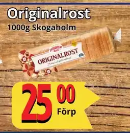 Supergrossen Originalrost, SEK 25 erbjuda