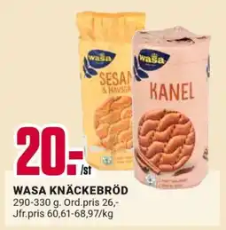 ÖoB Wasa knäckebröd erbjuda