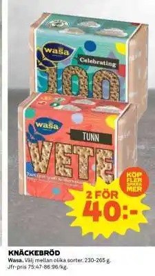 Coop KNÄCKEBRÖD erbjuda