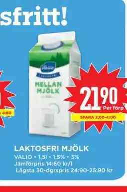 Willys LAKTOSFRI MJÖLK erbjuda